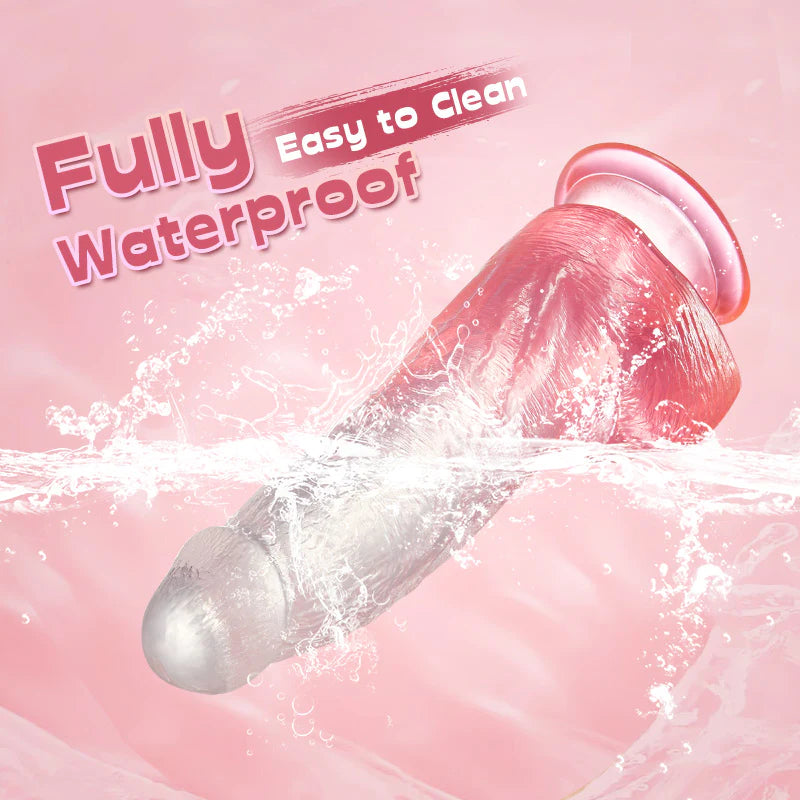 Crystal Jelly Dildo With Strong Suction Cup Huge Dildo 8 Inch Lurevibes