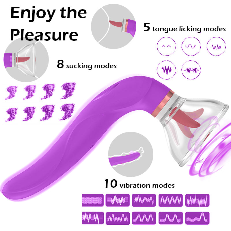 Lurevibes - Female Clitoral Sucking Tongue Vibrator Lurevibes