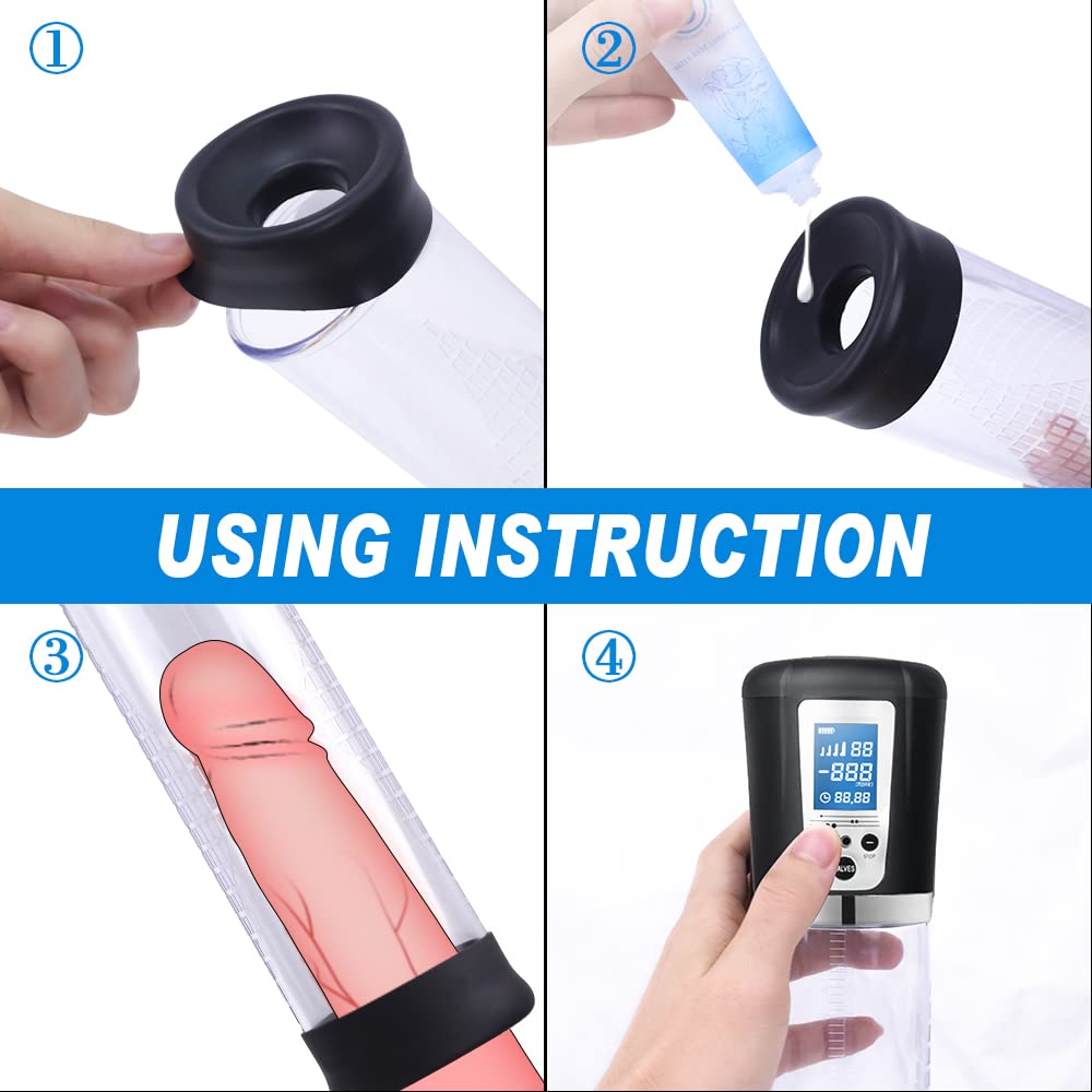 Lurevibes- Electric Penis Vacuum Pump with 4 Suction Intensities Rechargeable Lurevibes