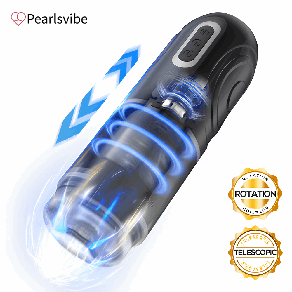 PowerKing Ultra-Technical Hands-free 7 Telescopic Rotation Modes Male Masturbator Cup Lurevibes