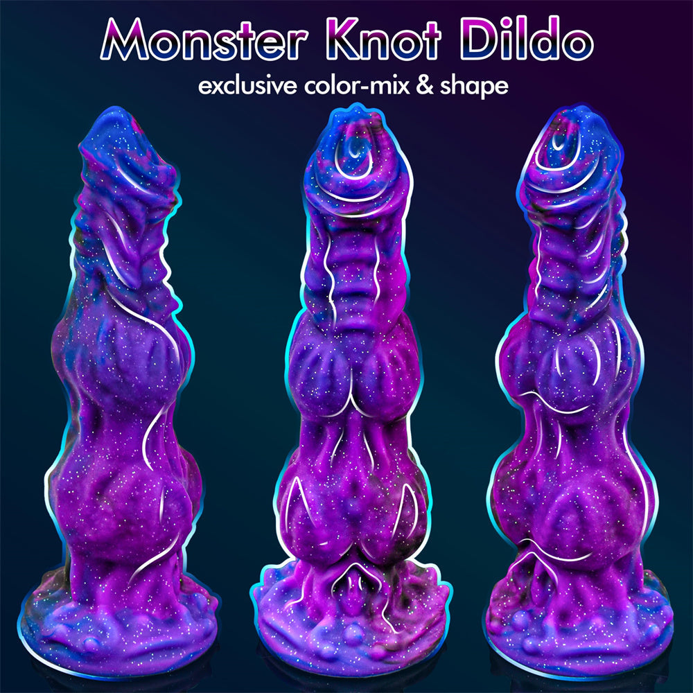 9.6 Inches Monster Dildo Fantasy Horse Dildo With 2 Big Knots And Strong Suction Cup Lurevibes