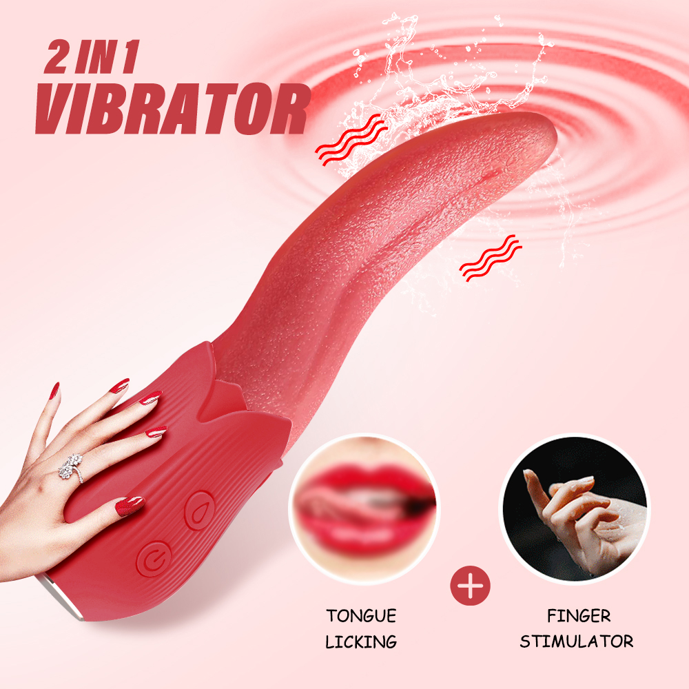 Lurevibes - Upgraded Rose - 20 Frequency Tongue Licking Vibrator Lurevibes