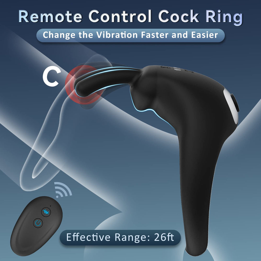 Lurevibes - Rabbit Vibrating Cock Ring Adult Sex Toys with Clitoral Vibrator Lurevibes