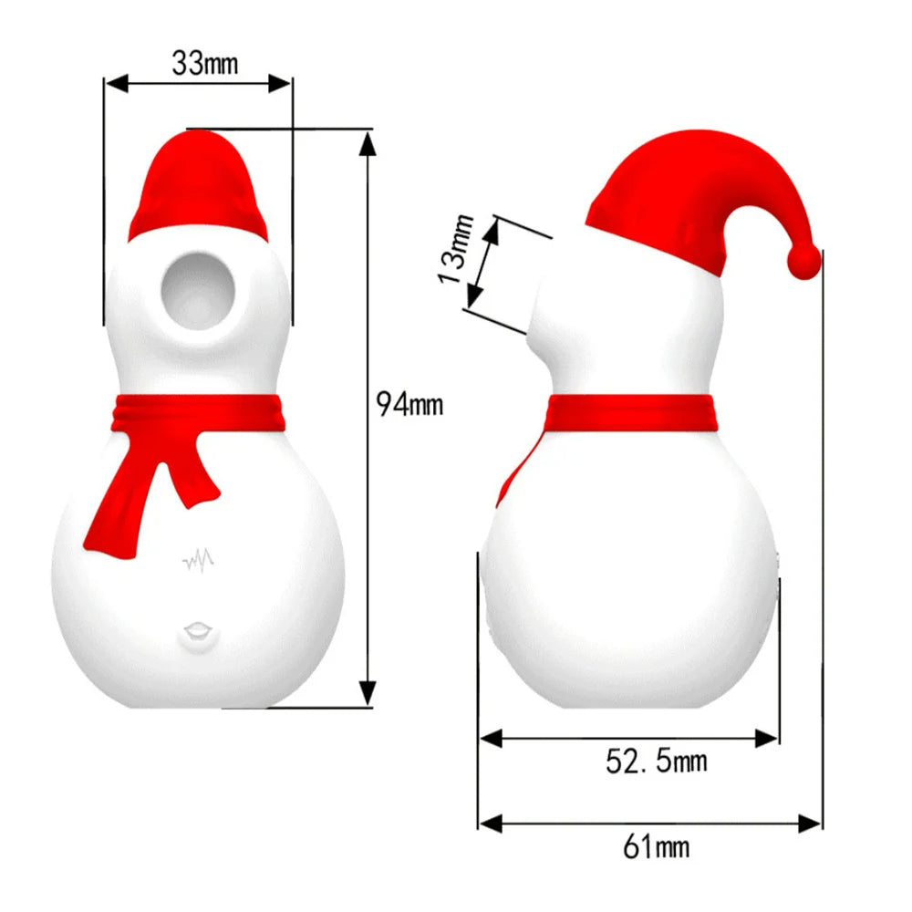 Christmas Snowman Vacuum Powerful Sucking Vibrator Lurevibes