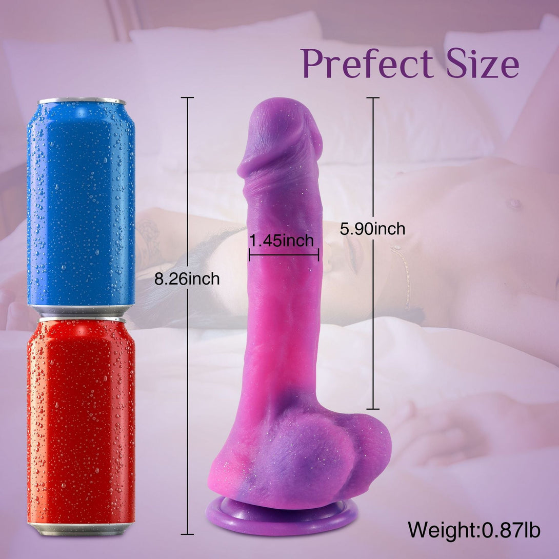 Powerful Sucker Dildo Simulated Double-Layer Hardness 8.26 Inch Lurevibes