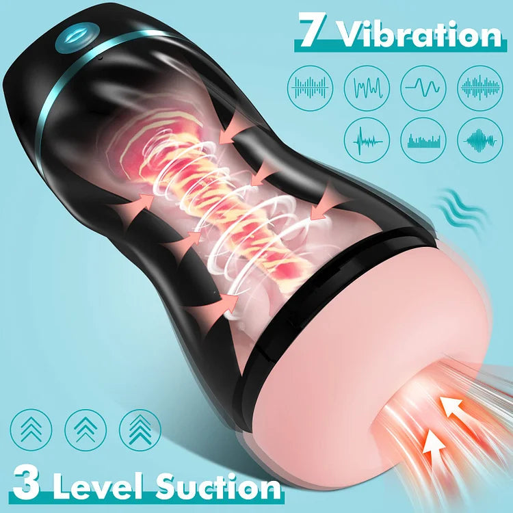 Lurevibes Automatic Sucking Male Masturbators Upgraded 7 Vibration & Suction Lurevibes