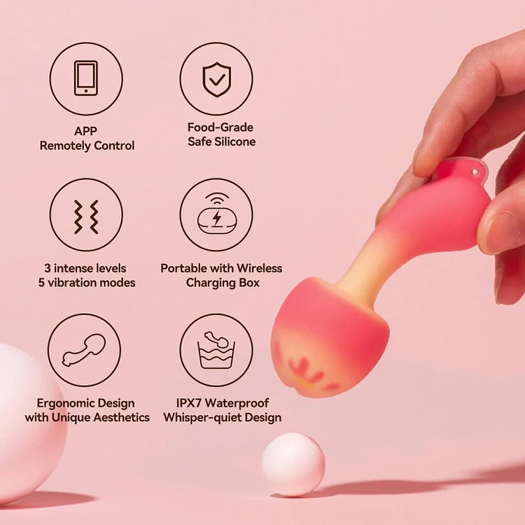 Lurevibes - Sunset Mushroom Vibrator G Spot Clitoris Vibrator With Charging Warehouse Lurevibes