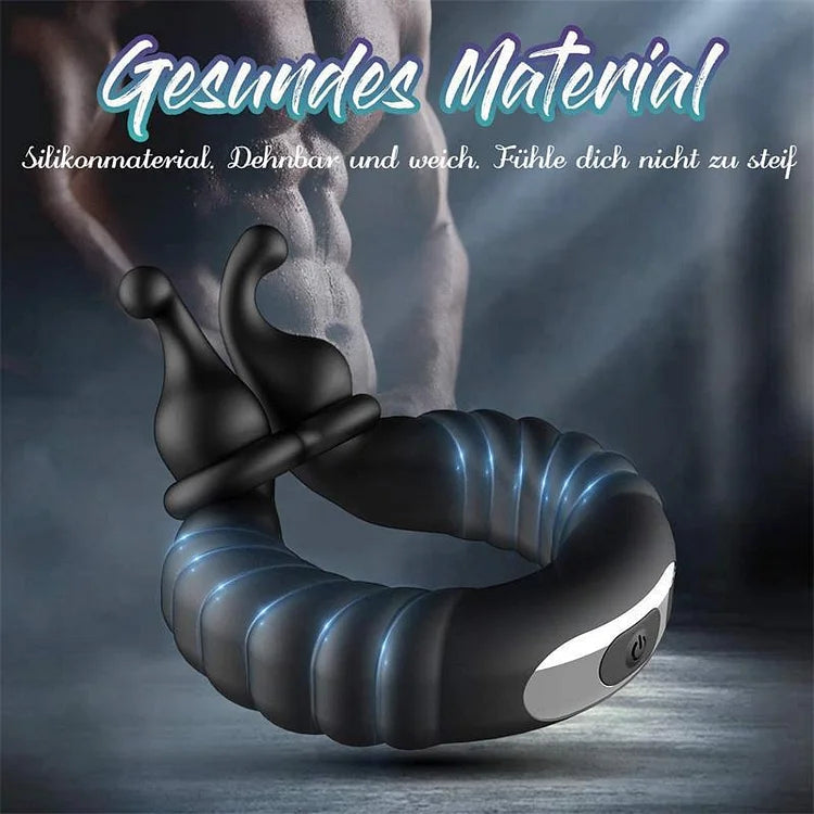 Lurevibes - Vibrating Dual Penis Ring Dildo Stretchy Cock Ring Lurevibes