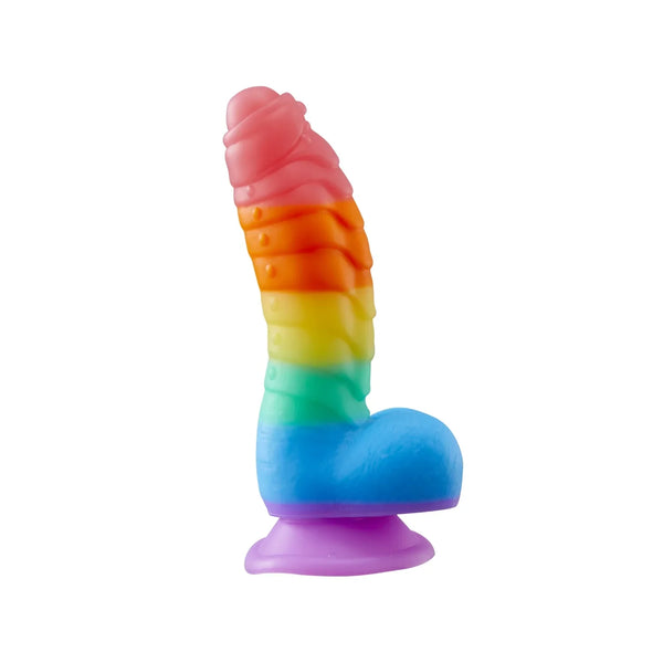 Pride - Rainbow Silicone Suction Cup Dildo Strap-On Harness Kit Lurevibes