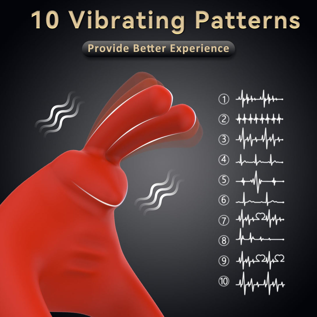 Lurevibes - Rabbit Vibrating Cock Ring Adult Sex Toys with Clitoral Vibrator Lurevibes