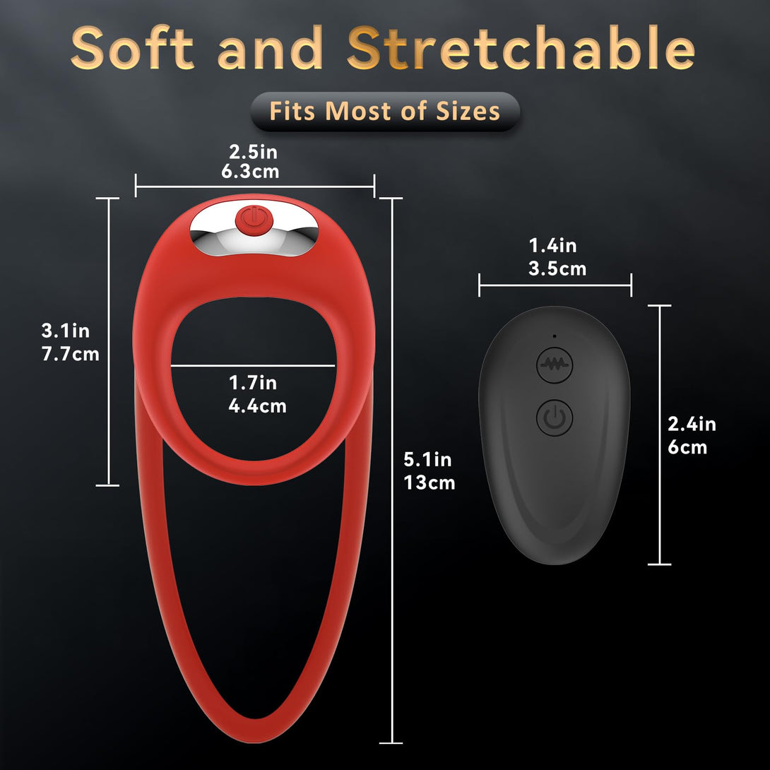 Lurevibes - Rabbit Vibrating Cock Ring Adult Sex Toys with Clitoral Vibrator Lurevibes