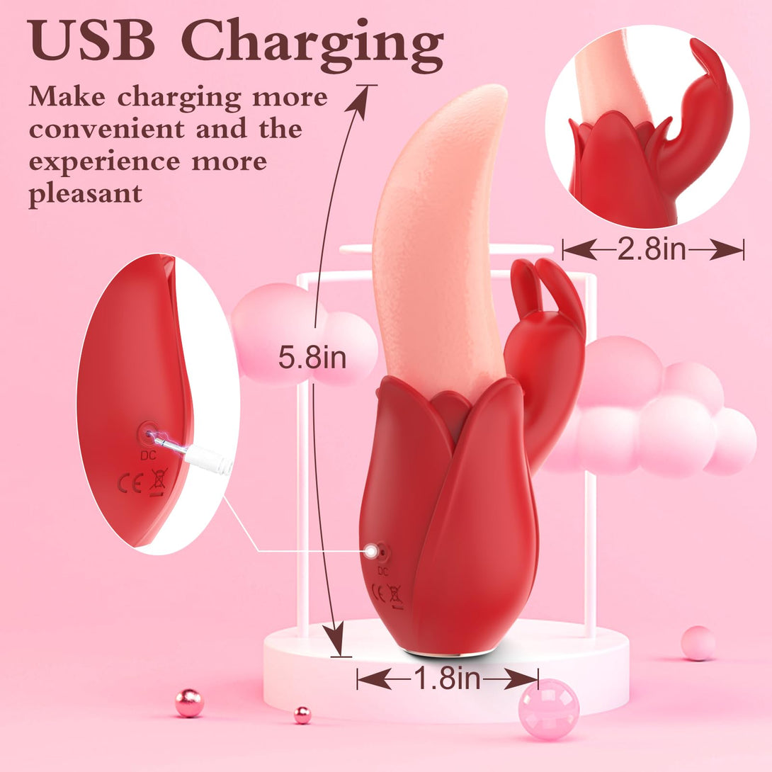 Lurevibes- Rose Rabbit Vibrator for Women Lurevibes