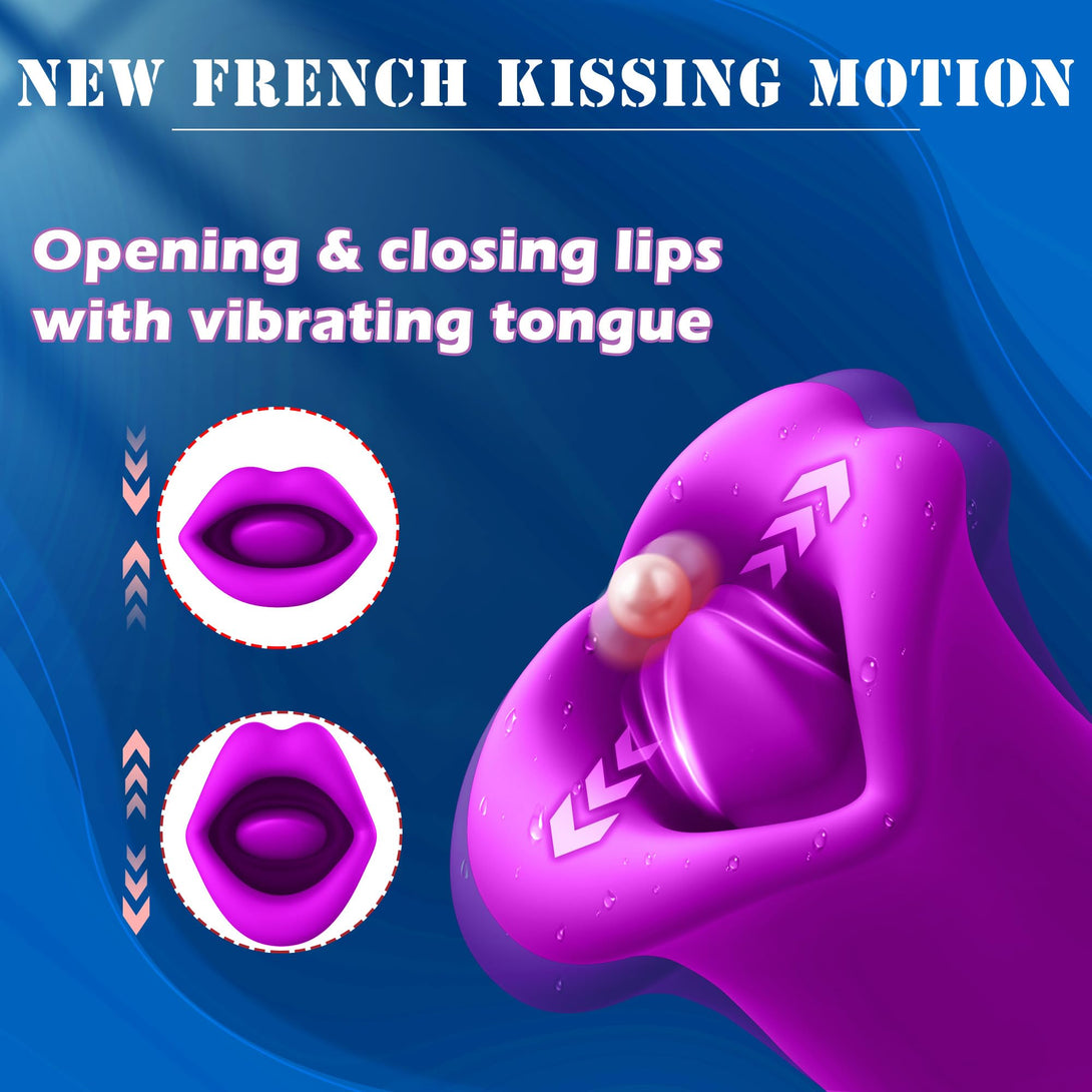 Lurevibes- Rose Muncher 10 Biting & 10 Vibrating Modes Stimulate Nipple Clitoral Women Vibrator Lurevibes