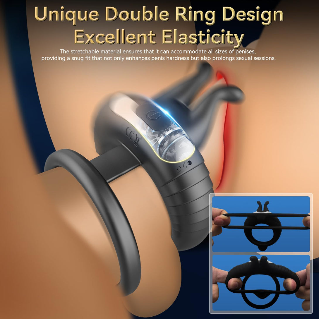 Lurevibes - Bunny Ring IV Waterproof Male Sex Toys for Men Couples Cock Rings Adult Toys Lurevibes