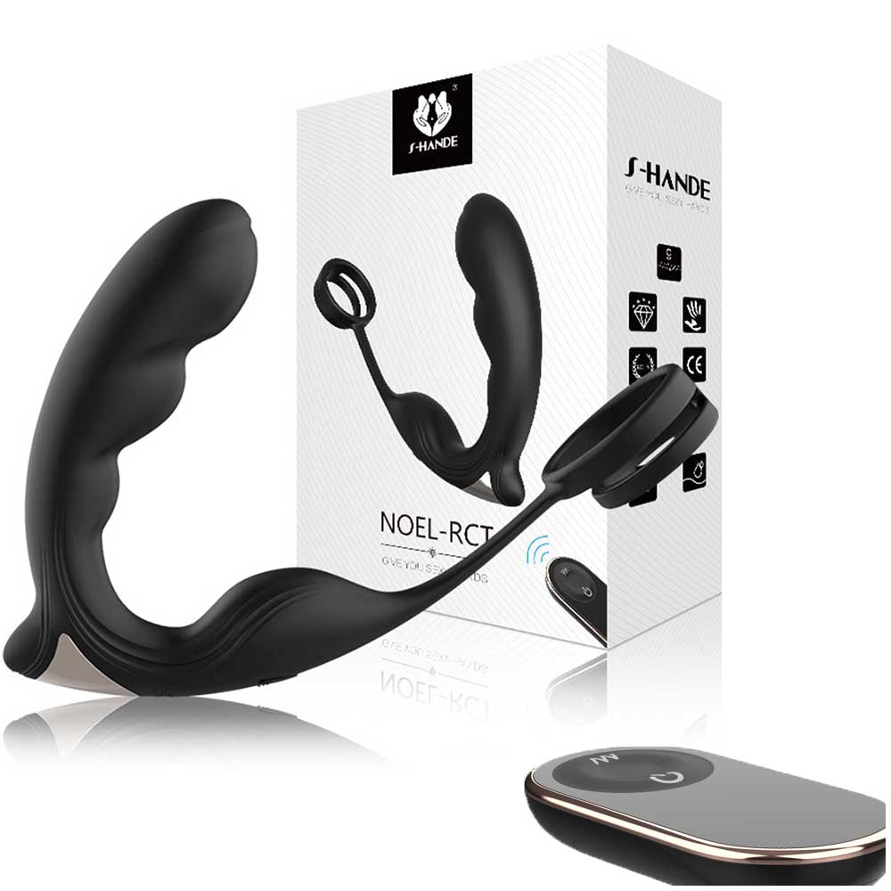 9 Speed Vibrating Prostate Massager Delayed Ejaculation Ring Anal Plug Vibrator With Remote Control Lurevibes