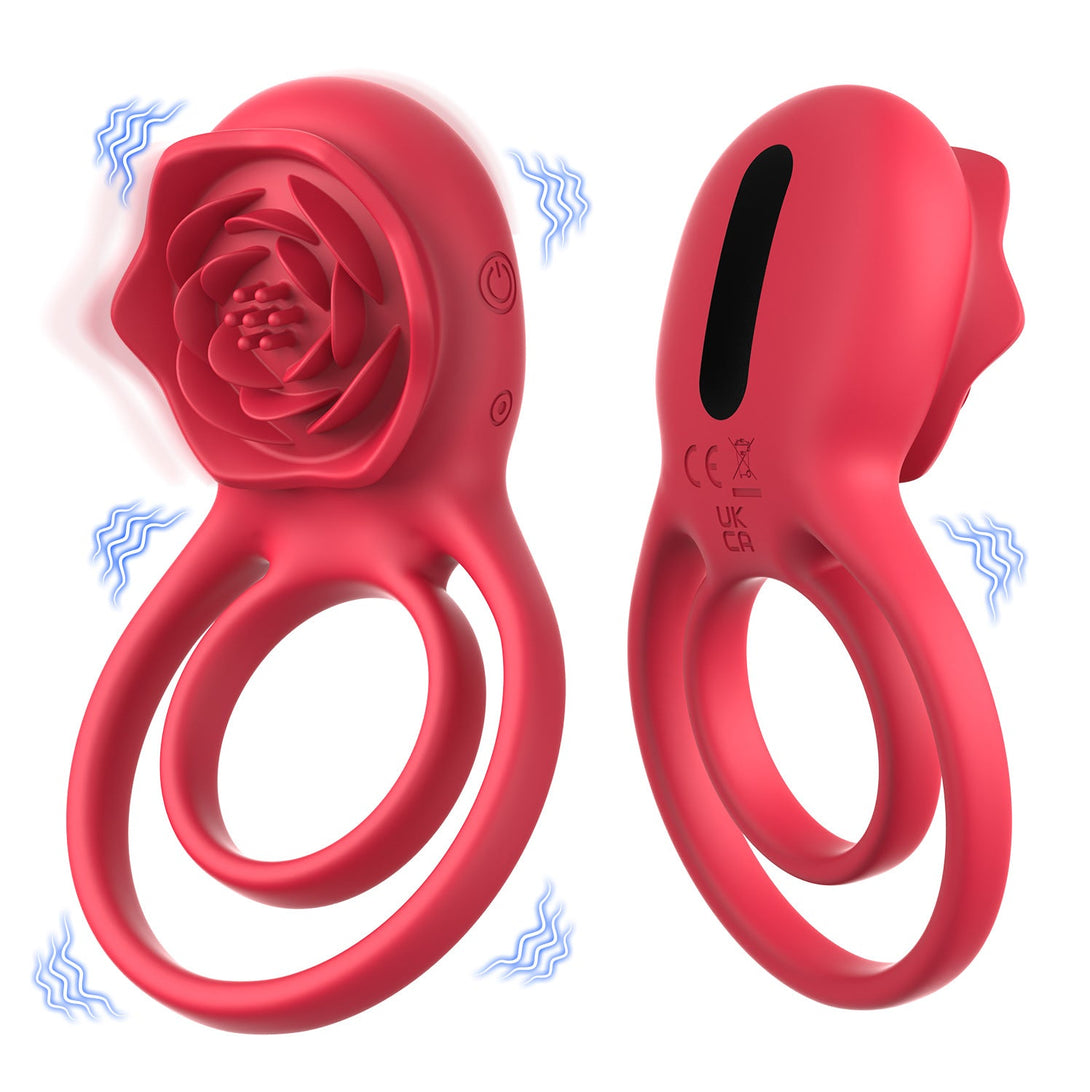 Rose Cock Ring Vibrator & Clit Stimulator Lurevibes