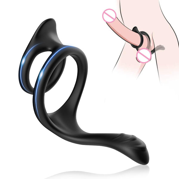 Dual Enhancement Penis Ring With Prostate Massager Lurevibes