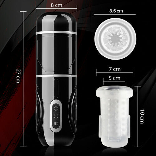 PowerKing Ultra-Technical Hands-free 7 Telescopic Rotation Modes Male Masturbator Cup Lurevibes