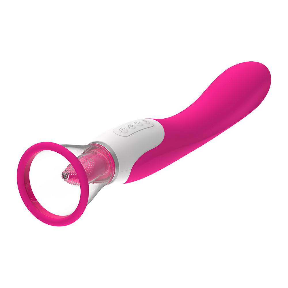 Lurevibes- Hard Rock Vibrating Rod Female Masturbator Vibrating Av Bead Rotating Rod Automatic Heating Sucking Tongue Licker Pluggable Device Lurevibes