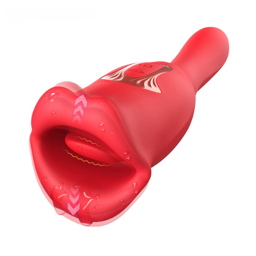 Lurevibes - Rose Muncher Vibrator With Stick 10 Vibration Modes And 10 French Kissing Modes Lurevibes