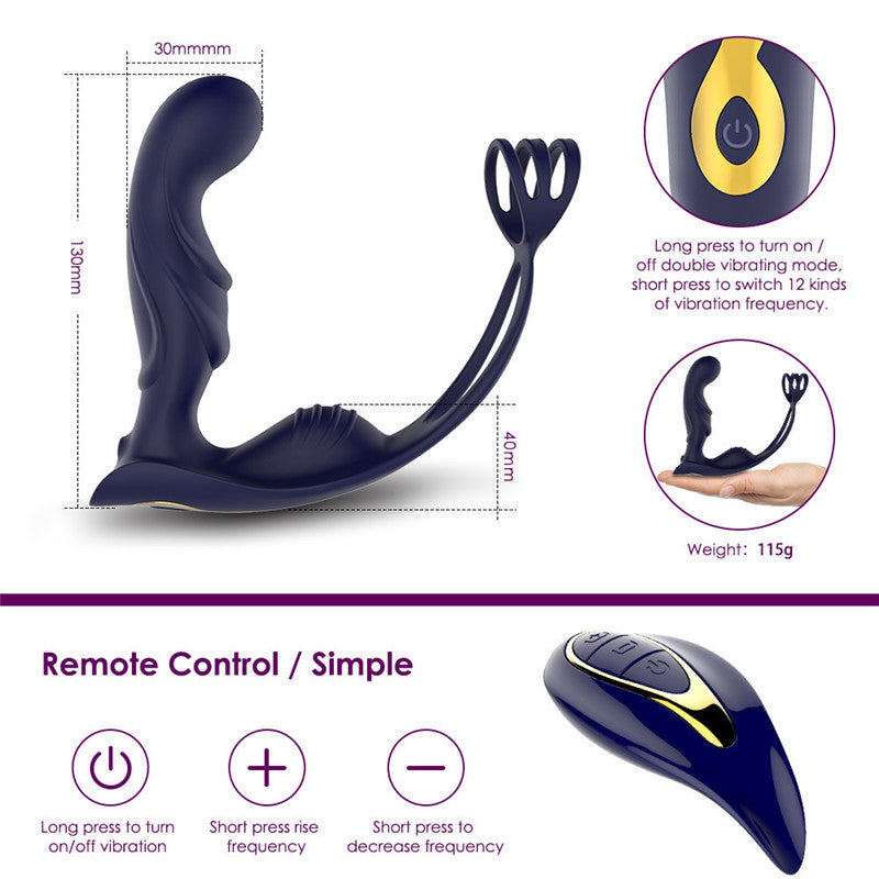 Lurevibes- Wireless Remote Control Male Prostate Vibrating Massager Cock Ring Lurevibes