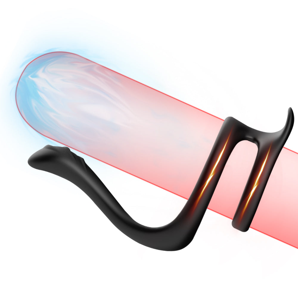 Dual Enhancement Penis Ring With Prostate Massager Lurevibes