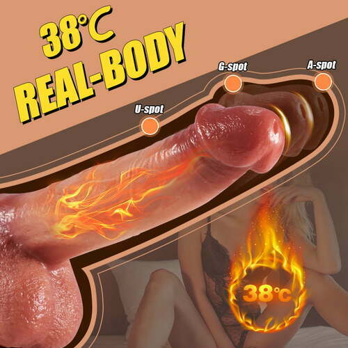 Lurevibes- 9 Vibrating 3 Thrusting & Swing Intelligent Heating Realistic Dildo Vibrator 6.3 Inch Lurevibes