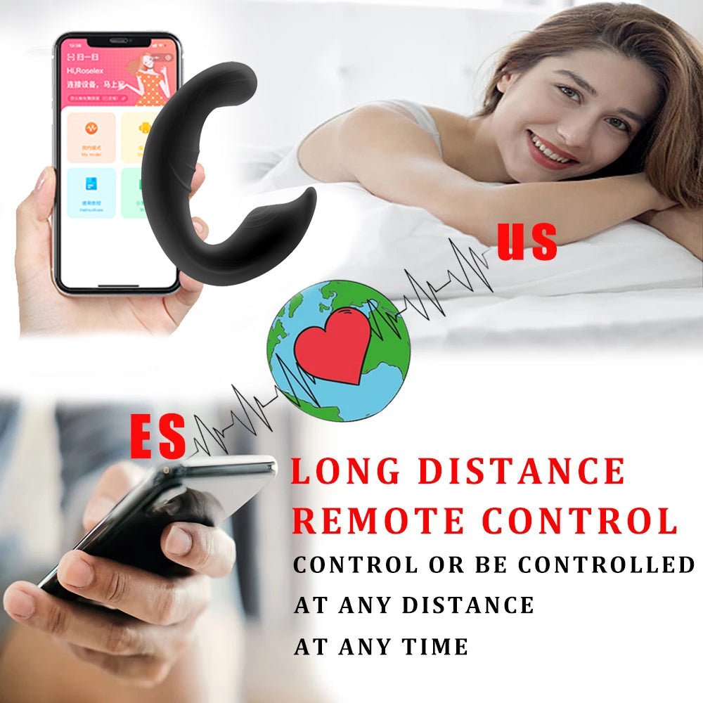 Prostate Massager App Remote Mobile Phone Remote Control Vestibular Artifact Strong Shock Button Lurevibes