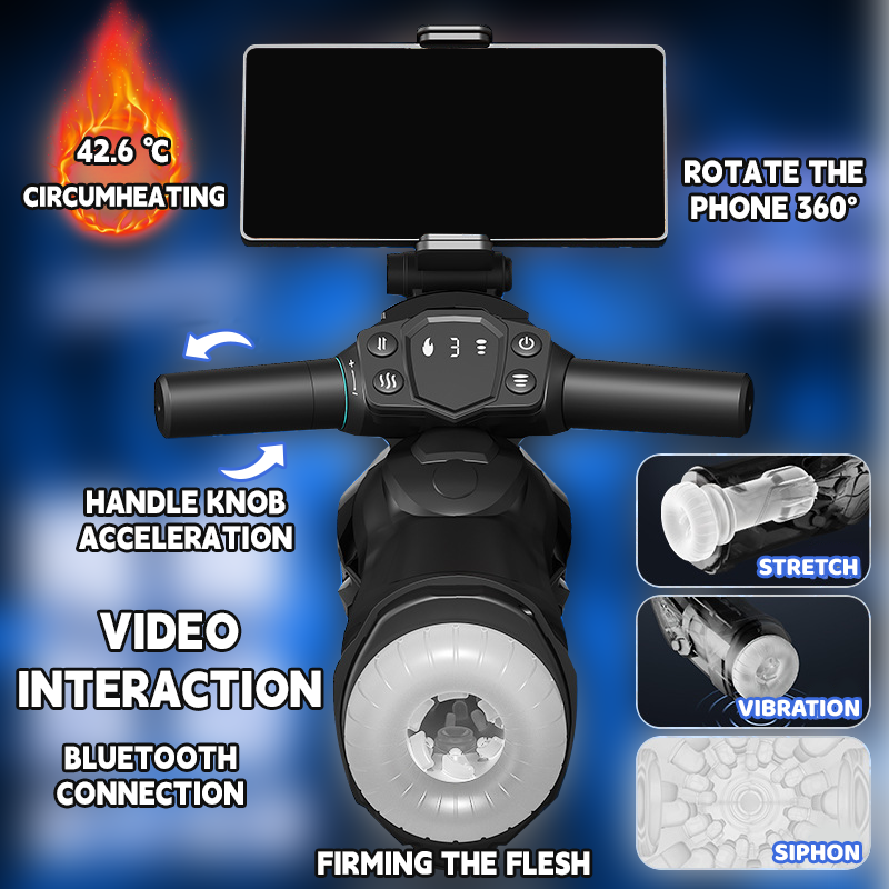 Motorcycle Male Maturbator With Telescopic Vibration Sucking Heating Function Lurevibes