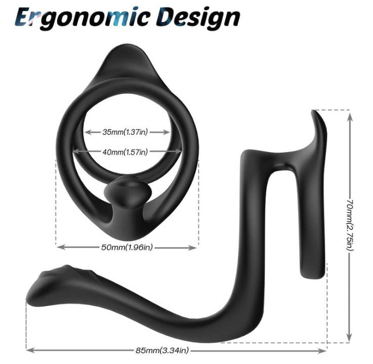 Dual Enhancement Penis Ring With Prostate Massager Lurevibes