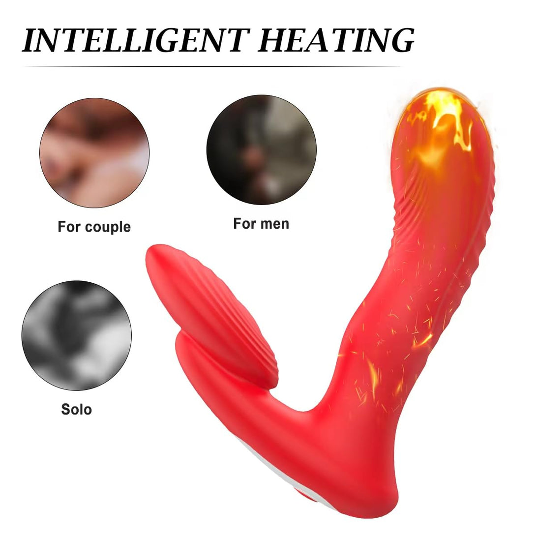 Remote Control Silicone Vibrator 10 Vibration Heating Prostate Massager Lurevibes