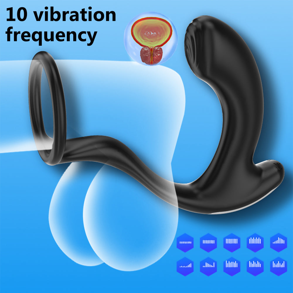 Greedy Finger Male Vibrating Clip Prostate Massager With Cock Ring Lurevibes