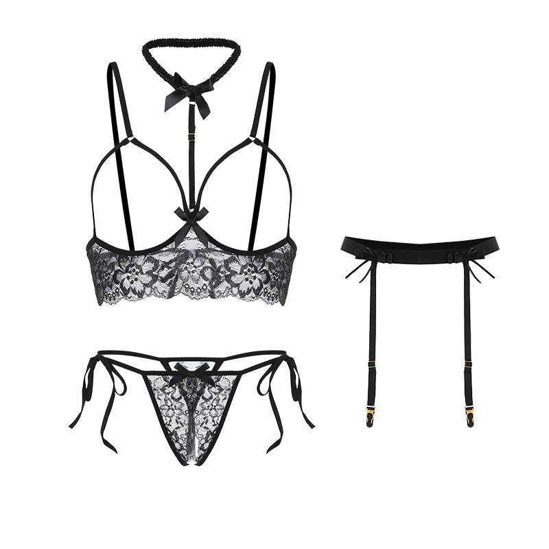 Elegant Lace Open-Cup Temptation Costume. - La Lune