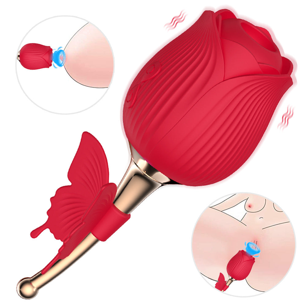 Lurevibes - Rose Shape Vaginal Vibrator Stimulation G-spot Sex Toys For Women Lurevibes