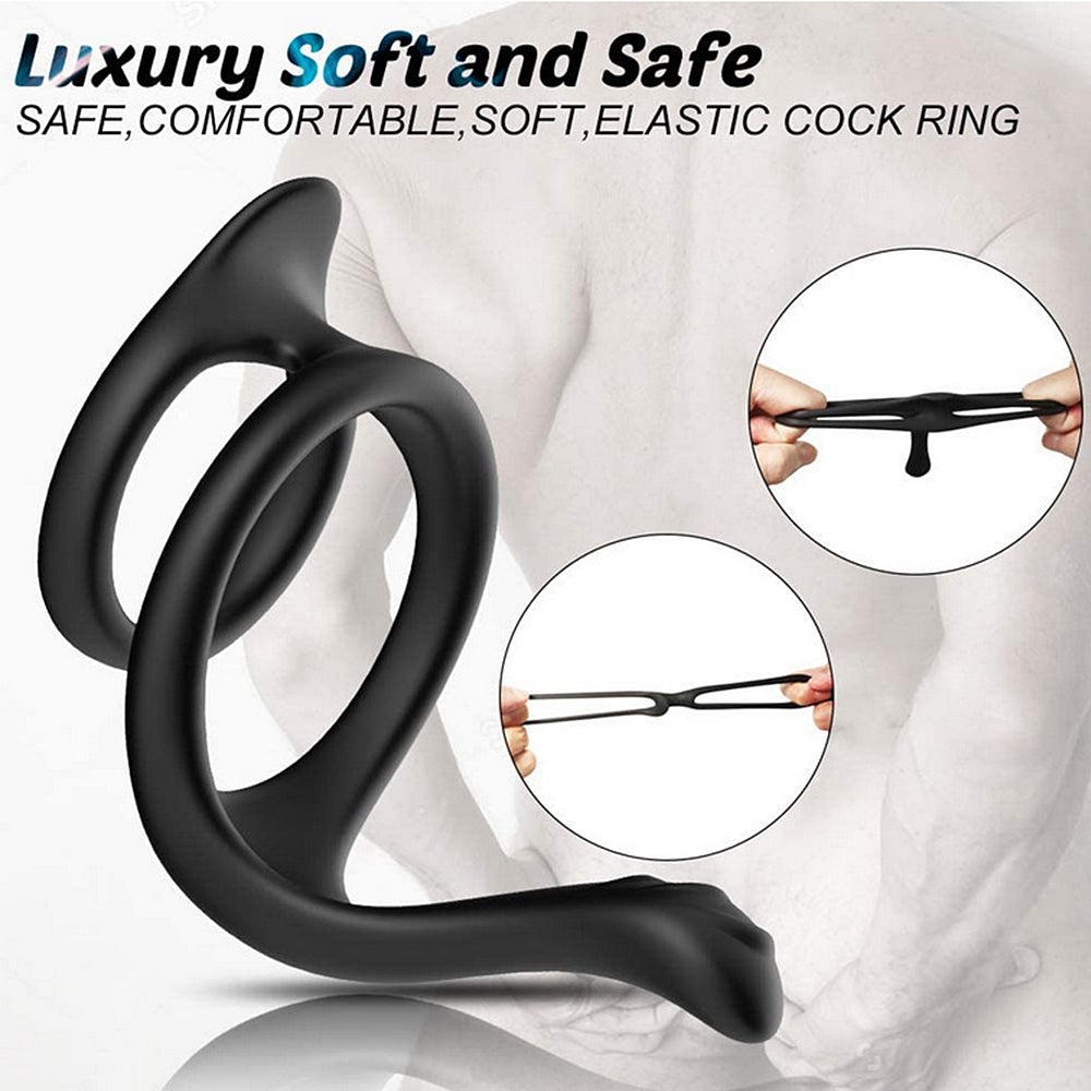 Dual Enhancement Penis Ring With Prostate Massager Lurevibes